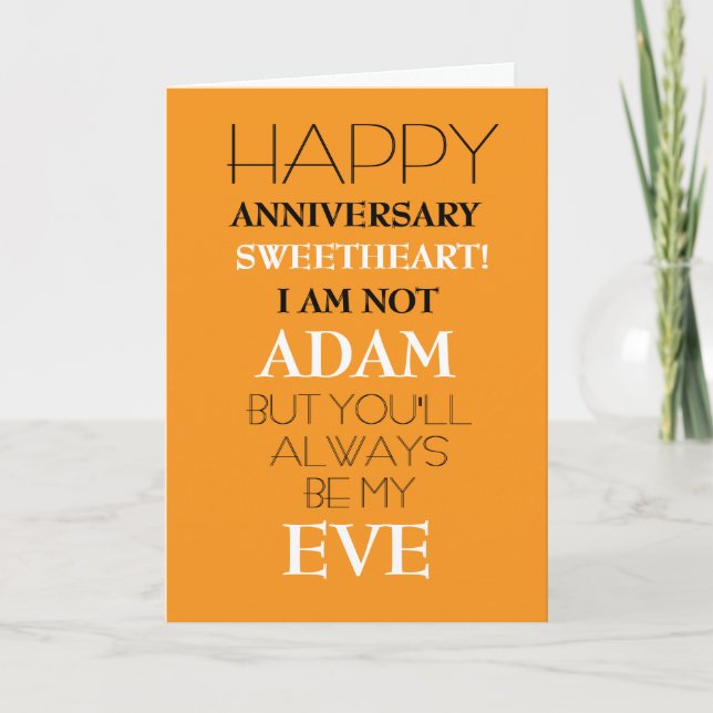 Funny biblical happy anniversary card (Front)