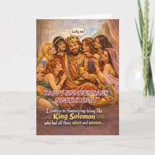 Funny biblical happy wedding anniversary to wife card