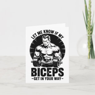 Funny Biceps Fitness Bodybuilding Weight Lifting Card