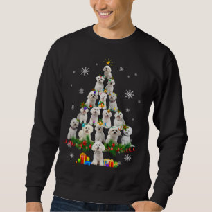 Funny Bichon Frise Christmas Tree Pet Dog Lover Ch Sweatshirt