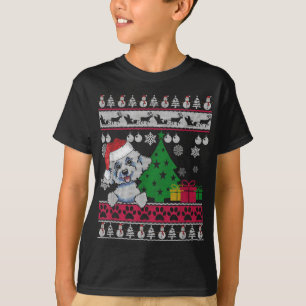 Funny Bichon Frise Christmas Ugly Sweater Dog Love