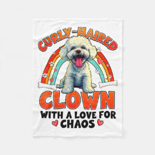 Funny Bichon Frise Design For Dog Lover  Fleece Blanket