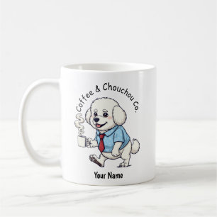 Funny Bichon Frise dog Business Suit Coffee  Mug