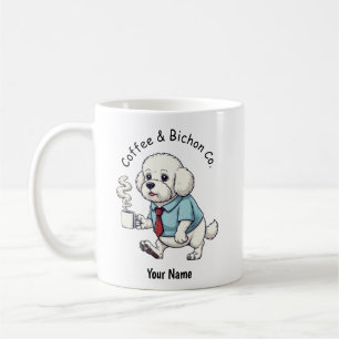 Funny Bichon Frise dog Business Suit Coffee Mug