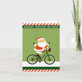 Funny Bicycle Christmas Holiday Card