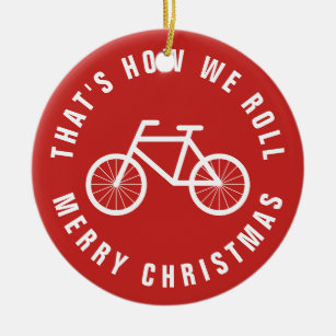 Funny bicycle Christmas tree ornament photo