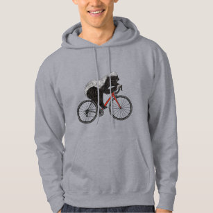 Funny Bicycle Honey Badger Cyclist Hoodie