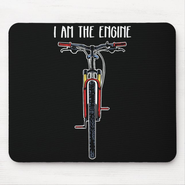Funny Bicycle I Am The Engine  Mouse Mat (Front)