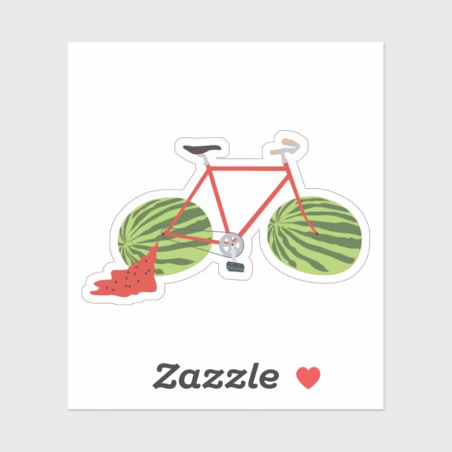 Funny Bicycle with Watermelon Wheels (Sheet)