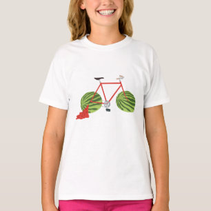 Funny Bicycle with Watermelon Wheels T-Shirt