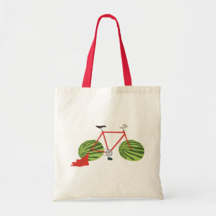 Funny Bicycle with Watermelon Wheels Tote Bag