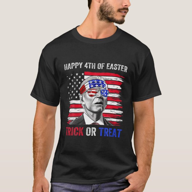 Funny Biden Confused Merry Happy 4Th Of You Know.. T-Shirt (Front)