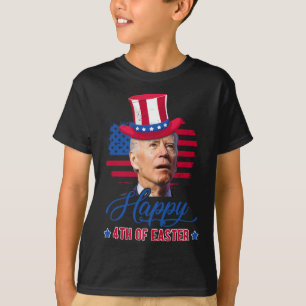Funny Biden Dazed Merry 4th Of Easter 4th Of July  T-Shirt