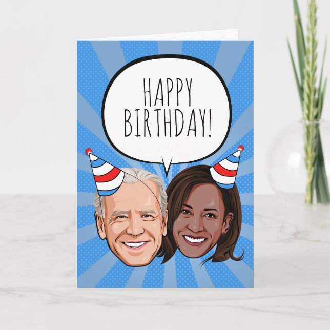 Funny Biden Harris Birthday Card (Front)