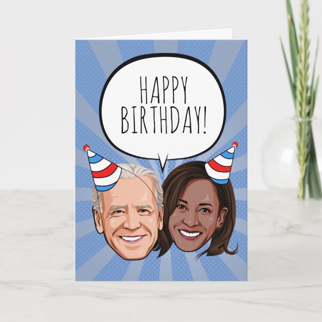 Funny Biden Harris Birthday Card (Front)