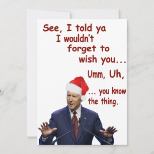 Funny Biden Merry Christmas Xmas Gift Holiday Card
