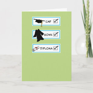 Funny Big Brain Happy Graduation Card