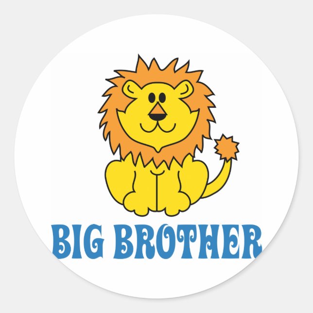 Funny Big Brother Classic Round Sticker (Front)