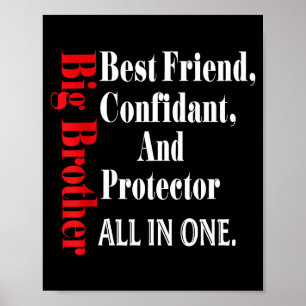 Funny Big Brother Definition Birthday Men Teens Yo Poster