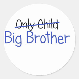 Funny Big Brother Design Classic Round Sticker