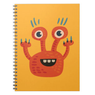 Funny Big Eyed Smiling Cute Monster Notebook