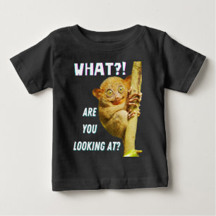 Funny Big Eyed Tarsier What Are You Looking At Baby T-Shirt