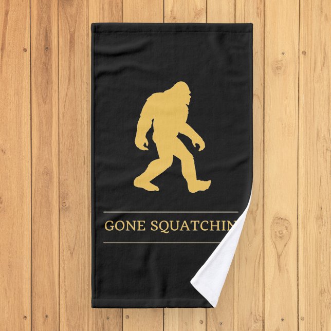 Funny Big Foot Gone Squatchin Sasquatch Hand Towel (Creator Uploaded)