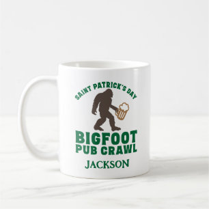 Funny Big Foot Pub Crawl Name St Patricks Day  Coffee Mug