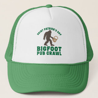 Funny Big Foot Pub Crawl St Patricks Day Trucker Hat