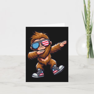 Funny Big Foot Sasquatch 4th Of July Card