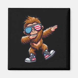 Funny Big Foot Sasquatch 4th Of July Magnet