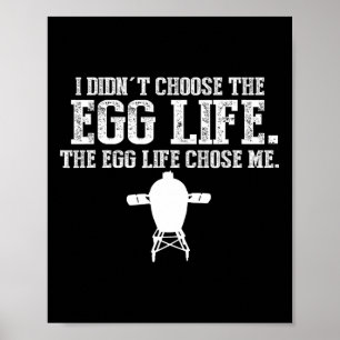 Funny Big Green Bbq Pit Egg Smoker Pitmaster Gift  Poster