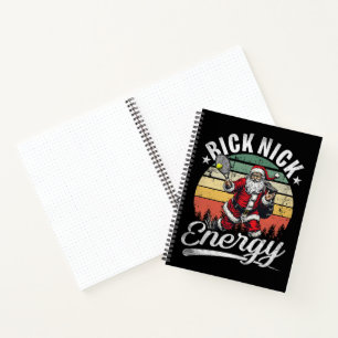 Funny Big Nick Energy Santa Tennis Christmas Notebook
