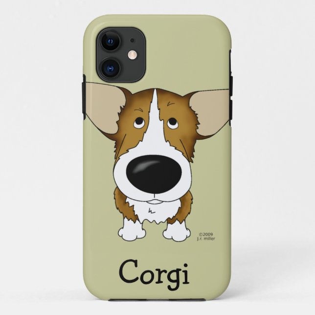 Funny Big Nose Corgi Case-Mate iPhone Case (Back)