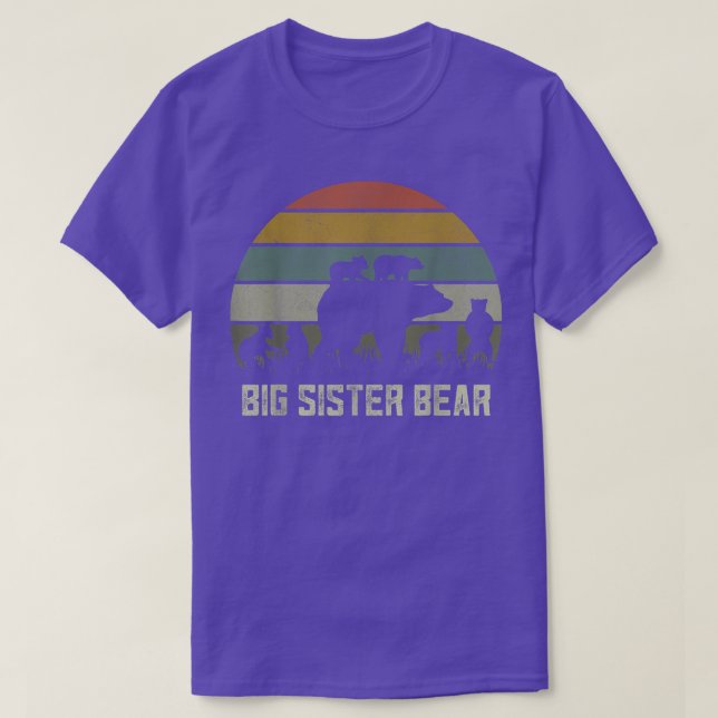 Funny Big Sister Bear Shirts, Six Kid Cubs Sis Sib T-Shirt (Design Front)