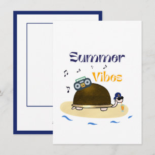Funny big turtle holiday card