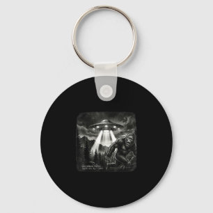 Funny bigfoot alien ufo vintage evidence photo  key ring