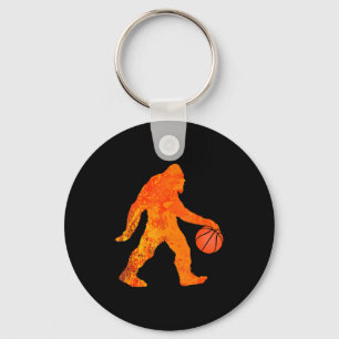 Funny Bigfoot Basketball Shirt For Boys Girls Yout Key Ring