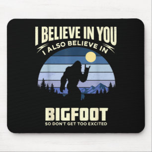 Funny Bigfoot Believe Sunset Vintage Sasquatch Mouse Mat