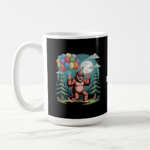 Funny Bigfoot Birthday Party Bash Balloons Coffee Mug