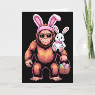Funny bigfoot bunny costume for easter lovers  card