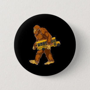 Funny Bigfoot Bus Driver Sasquatch School Bus Love 6 Cm Round Badge