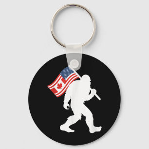 Funny Bigfoot Canada The 51 State Trump Canada U.s Key Ring