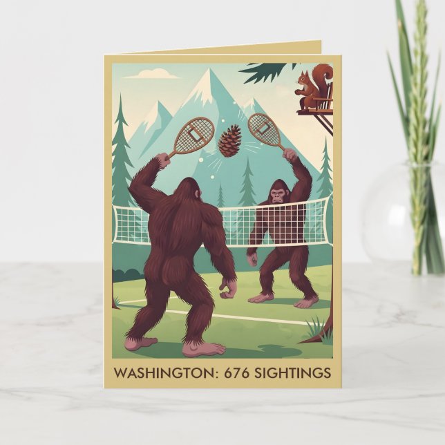 Funny Bigfoot Card (Front)