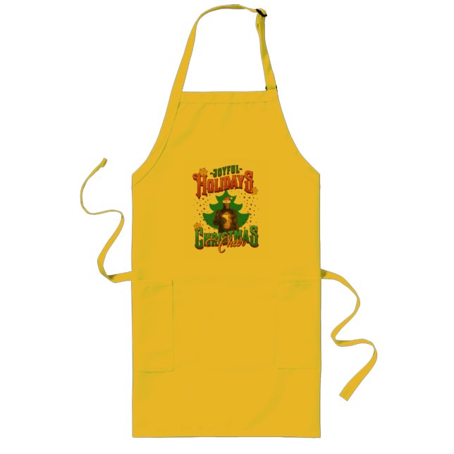 Funny Bigfoot Christmas Cheer Holiday Long Apron (Front)