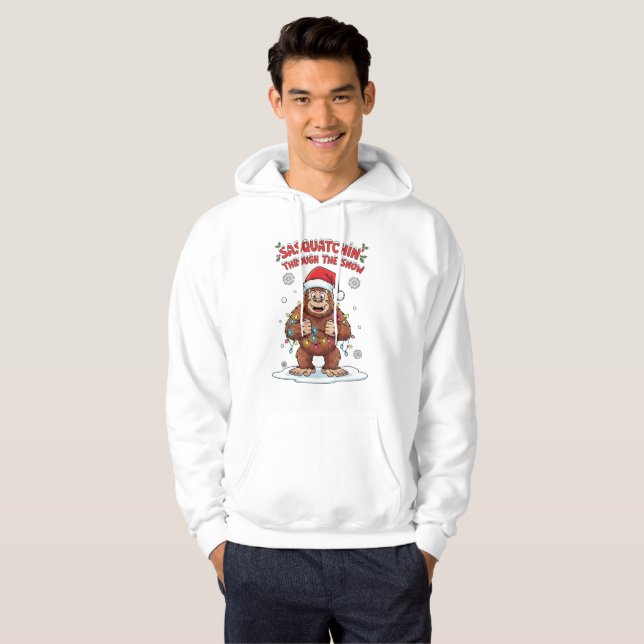 Funny Bigfoot Christmas  Hoodie (Front Full)