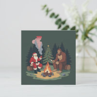 Funny Bigfoot Christmas Santa Sasquatch Camping 