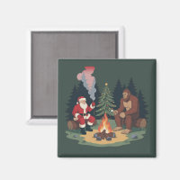 Funny Bigfoot Christmas Santa Sasquatch Camping