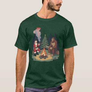 Funny Bigfoot Christmas Santa Sasquatch Camping T-Shirt