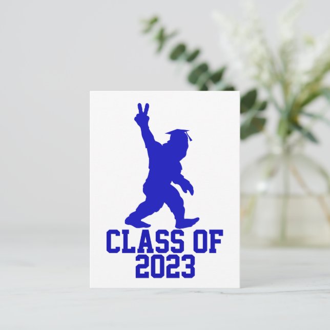 Funny Bigfoot Class of 2023 - Graduation 2023 Postcard (Standing Front)